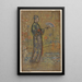 Kvinde japansk maleri, der maler en vifte - James Abbott McNeill Whistler — indrammet kunstværk på væggen