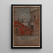 La note de l'escalier en rouge - James Abbott McNeill Whistler — indrammet kunstværk på væggen