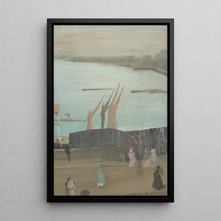 James Abbott McNeill Whistler - Variations in Pink and Grey Chelsea.webp