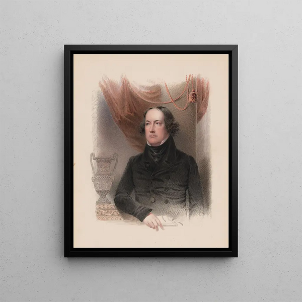 Nicolas Biddle - James Barton Longacre — indrammet kunstværk på væggen