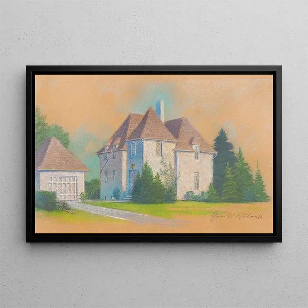 Château Fleur-de-Lis - James C. Kulhanek — indrammet kunstværk på væggen