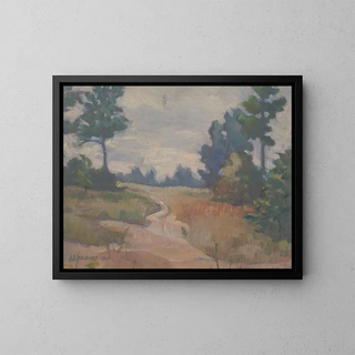 Le Sentier solitaire - James C. Kulhanek — indrammet kunstværk på væggen