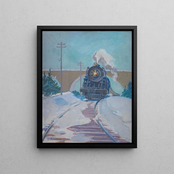 Vinterudgave af Tableau - James C. Kulhanek — indrammet kunstværk på væggen