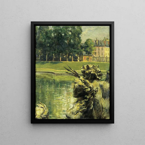 haven Jardin de la Fontaine i Nîmes, Frankrig - James Carroll Beckwith — indrammet kunstværk på væggen