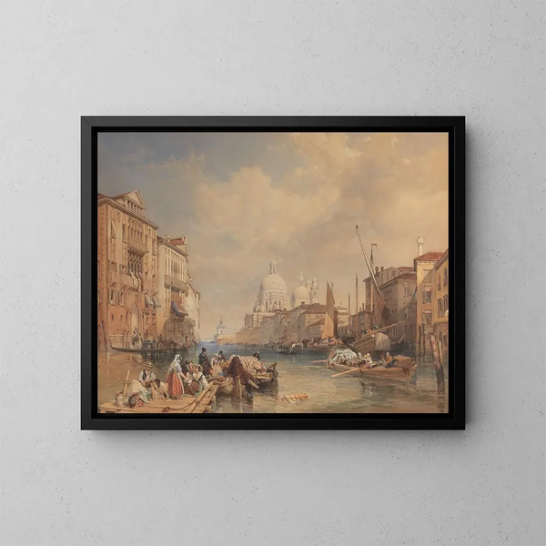 Le Grand Canal à Venise - James Duffield Harding — indrammet kunstværk på væggen