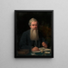 Portrait af Elliot Coues - James Edward Barclay — indrammet kunstværk på væggen