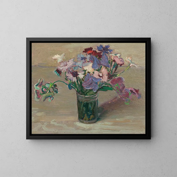 Studie af blomster - James Edward Hervey MacDonald — indrammet kunstværk på væggen