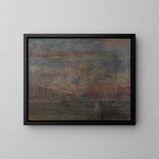 Efter stormen - James Ensor — indrammet kunstværk på væggen