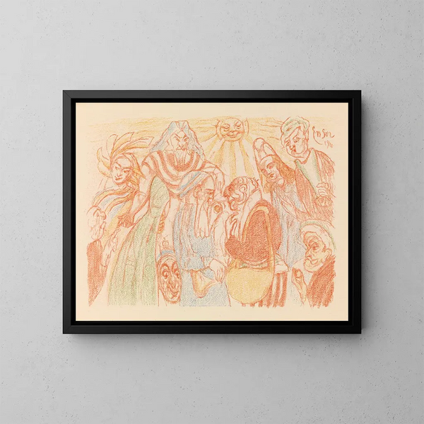 Denier de César - James Ensor — indrammet kunstværk på væggen