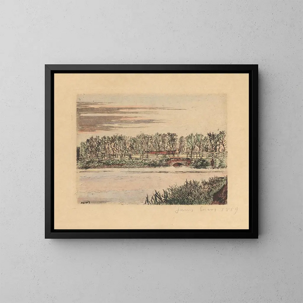 Le pont du bois à Ostende - James Ensor — indrammet kunstværk på væggen