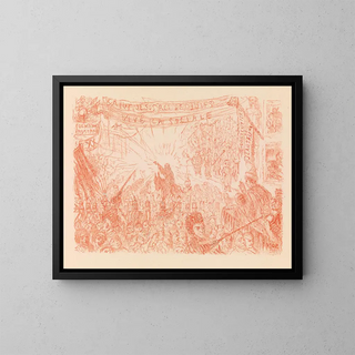 Entréen i Jerusalem - James Ensor — indrammet kunstværk på væggen