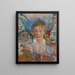 Ældre dame med masker - James Ensor — indrammet kunstværk på væggen