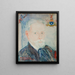 Selvportræt af baron James Ensor, hans djævel og hans våbenskjold - James Ensor — indrammet kunstværk på væggen