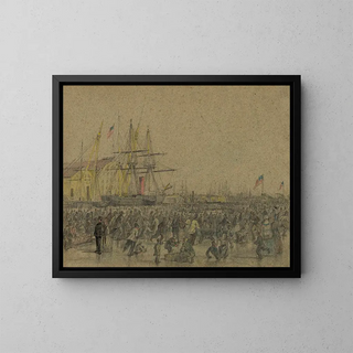 James Fuller Queen - Scene on the Delaware River at Philada during the severe winter of 1856.webp
