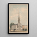 La quatrième église baptiste hjørne nordvest ved Fifth og Buttonwood gaderne i Philadelphia - James Fuller Queen — indrammet kunstværk på væggen