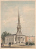 La quatrième église baptiste hjørne nordvest ved Fifth og Buttonwood gaderne i Philadelphia - James Fuller Queen — visning af kunstværket