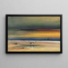 Strandscene ved solnedgang - James Hamilton — indrammet kunstværk på væggen