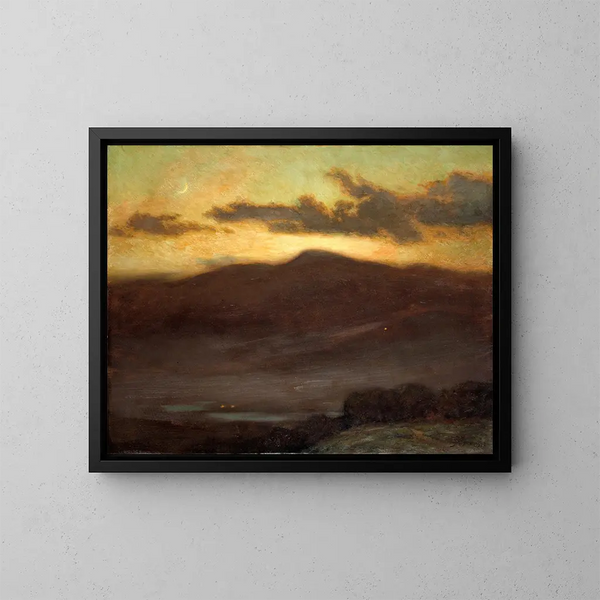 Coucher de soleil over Mount McIntyre - James Henry Moser — indrammet kunstværk på væggen