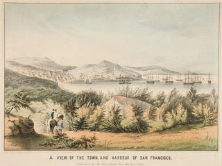 Vue af byen og havnen i San Francisco - James S Baillie — visning af kunstværket