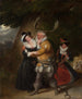 Falstaff Kunsttryk ved Herne's Oak, De Glade Skæmtedronge i Windsor, Akt V, Scene v - James Stephanoff — visning af kunstværket