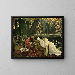 En convalescent - James Tissot — indrammet kunstværk på væggen