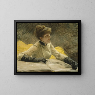 Admiration d'un portfolio - James Tissot — indrammet kunstværk på væggen