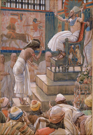 James Tissot - Joseph and His Brethren Welcomed by Pharaoh.webp