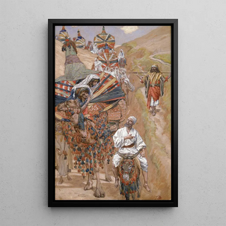 James Tissot - Rebecca Meets Isaac by the Way.webp