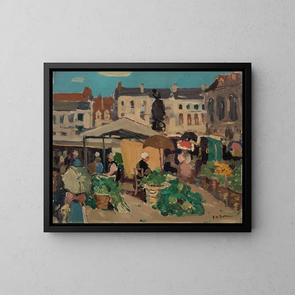 Markedscene - James Wilson Morrice — indrammet kunstværk på væggen
