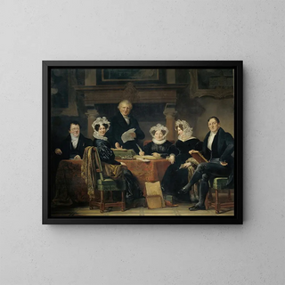 "De regenter og regenterinder af Amsterdams spedalskehospital" 1834-1835 - Jan Adam Kruseman — indrammet kunstværk på væggen