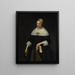 Portrait af en dame - Jan Albertsz Rotius — indrammet kunstværk på væggen