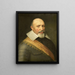 Portrait af en officer - Jan Anthonisz van Ravesteyn — indrammet kunstværk på væggen