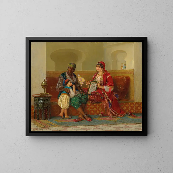 Læse - Jan Baptist Huysmans — indrammet kunstværk på væggen