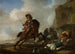 Bataille ved foden af bjerget - Jan Baptist Weenix — visning af kunstværket
