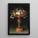 Blomster i en gylden skål - Jan Brueghel den Yngre — indrammet kunstværk på væggen