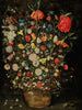 naturtro med en stor blomsterbuket i en træspand - Jan Brueghel den Yngre — visning af kunstværket