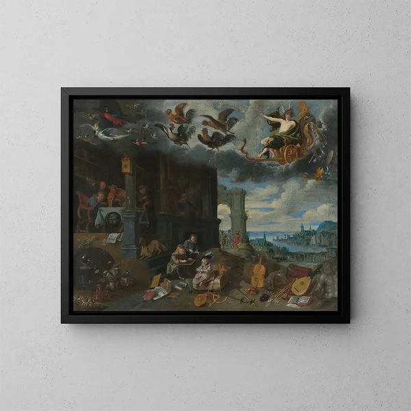 "Børnene på planeten Merkur" - Jan Brueghel den Yngre — indrammet kunstværk på væggen