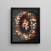 La Vierge à l'Enfant entourée d'une guirlande florale - Jan Brueghel le Jeune — indrammet kunstværk på væggen