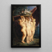 Les Trois Grâces - Jan Brueghel den Yngre — indrammet kunstværk på væggen