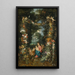 La Vierge et l'Enfant avec le petit Saint Jean-Baptiste entourés de guirlandes et festons de fruits et fleurs - Jan Brueghel le Jeune — indrammet kunstværk på væggen