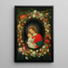 Jomfru Maria og Barnet i en indramning omgivet af en blomsterkrans - Jan Brueghel den Yngre — indrammet kunstværk på væggen