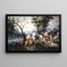 Dyrene, der går ind i Noahs Ark - Jan Brueghel den Yngre — indrammet kunstværk på væggen