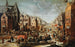 Landskabsby i Vinter med Hestevogne - Jan Carel van Eyck — visning af kunstværket