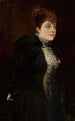 Portrait af en kvinde - Jan Chełmiński — visning af kunstværket