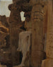 Fragment af et tempel i Luxor fra rejsen til Egypten - Jan Cybis — visning af kunstværket