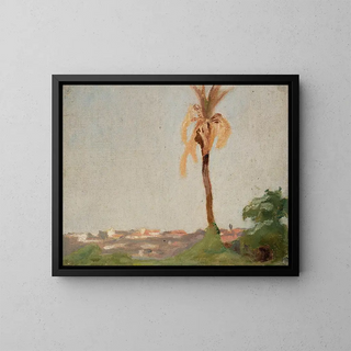 Jan Cigliski - Grave of a holy man  landscape with a palm tree From the journey to India.webp