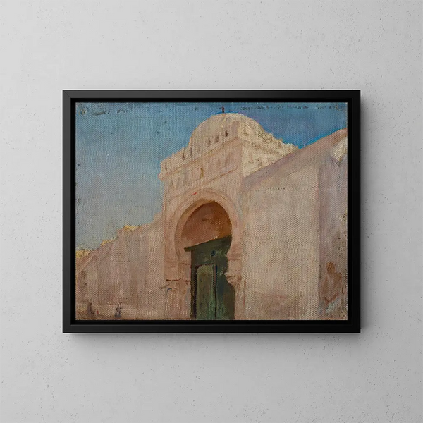 Entrée de la mosquée du Barbier à Kairouan - Jan Cybis — indrammet kunstværk på væggen