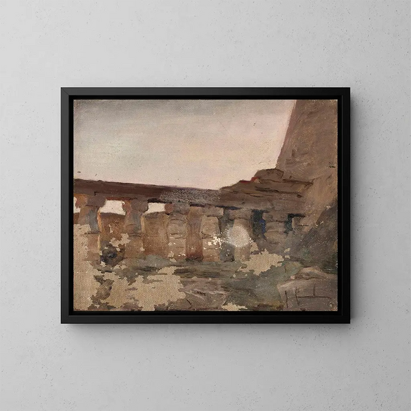 Temple de Karnak d'Amon lors du voyage en Égypte - Jan Cybis — indrammet kunstværk på væggen
