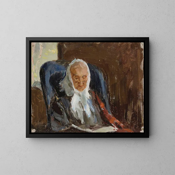Portrait af Maria Petrovna Rubtsov, malerens Rubtsovs bedstemor - Jan Cybis — indrammet kunstværk på væggen