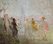 Esquisse til maleriet Procession omkring statuen af Venus de Milo - Jan Cybis — visning af kunstværket